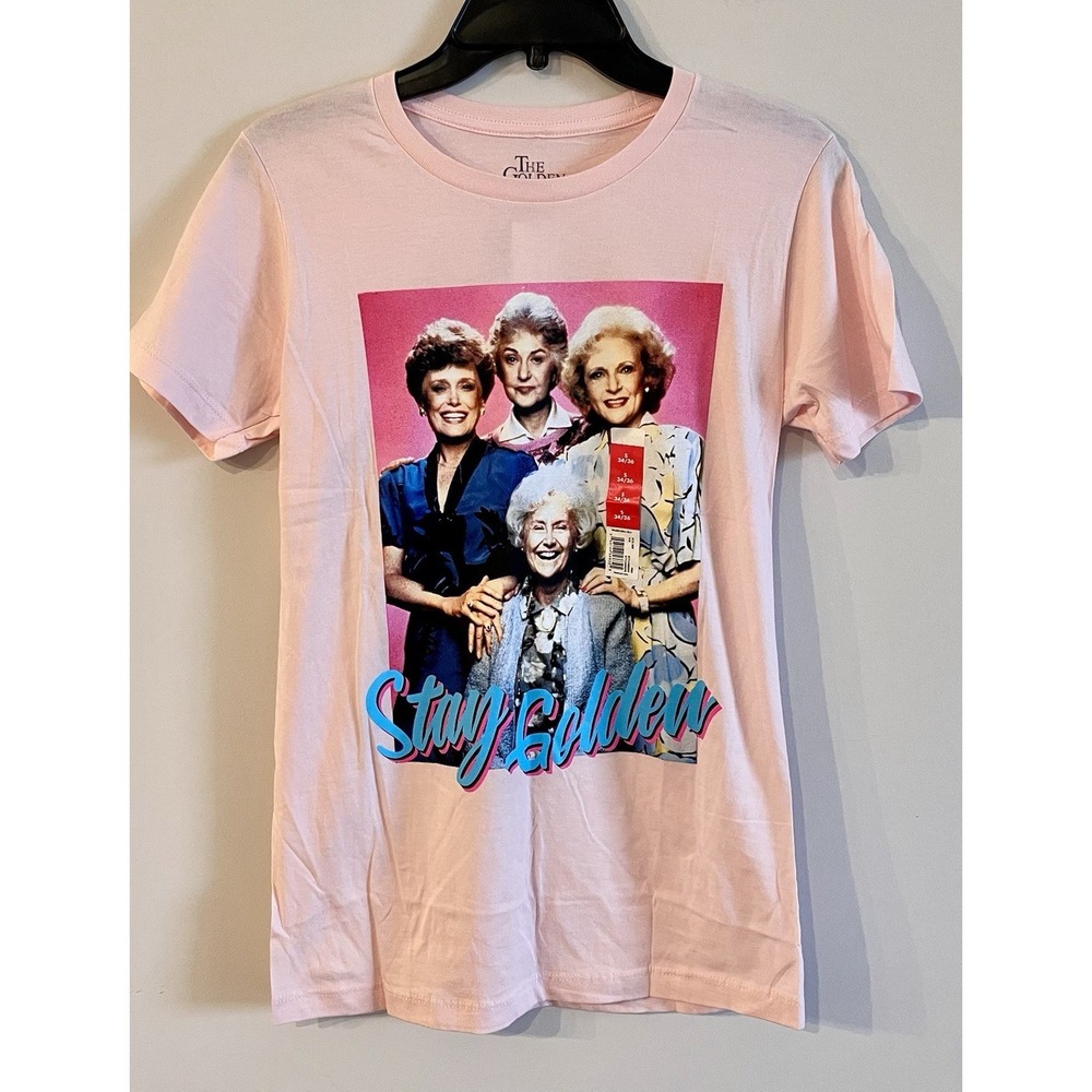 Golden Girls Shirt Stay Golden Pink Short Sleeve Tee Pick Size Small Shirt Top S